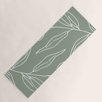 Minimalist, Leaves, Green, Boho Wall Art Yoga Mat Gallery Image 1