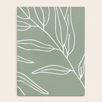 Minimalist, Leaves, Green, Boho Wall Art Notebook Gallery Image 4