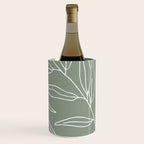 Minimalist, Leaves, Green, Boho Wall Art Wine Chiller Gallery Image 3