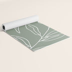 Minimalist, Leaves, Green, Boho Wall Art Yoga Mat Gallery Image 2