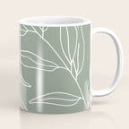 Minimalist, Leaves, Green, Boho Wall Art Coffee Mug Gallery Image 1