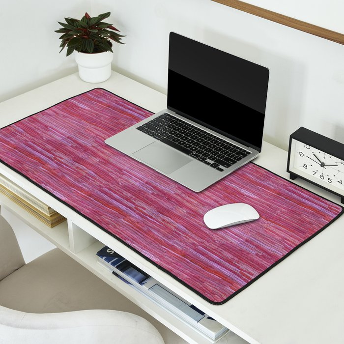Old Market Textile in Pink Desk Mat Gallery Image 2
