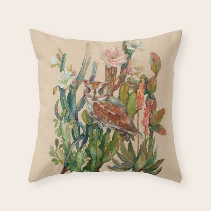 Desert Owl Throw Pillow Gallery Image 6