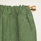Leaves Minimalism - Navy Green Window Curtain Gallery Image 2
