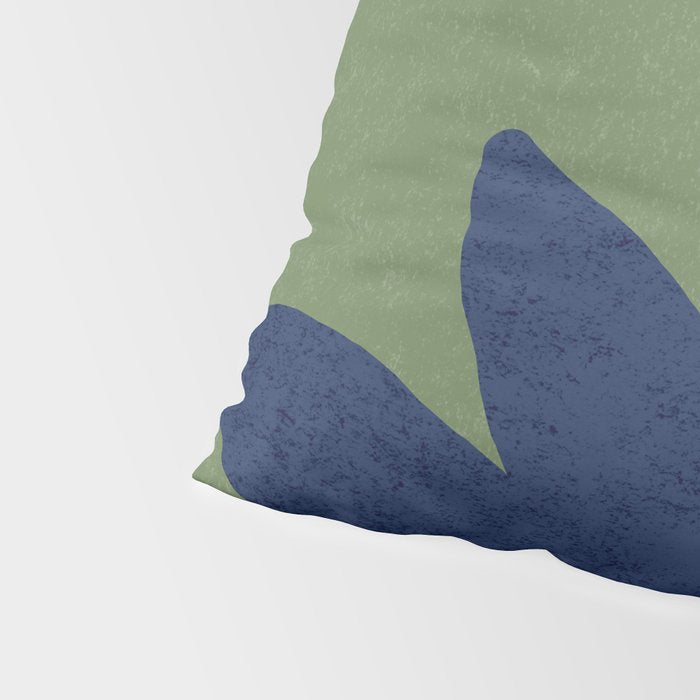 Leaves Minimalism - Navy Green Pillow Sham Gallery Image 4