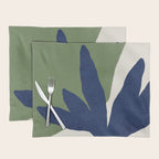 Leaves Minimalism - Navy Green Placemat Gallery Image 1