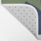 Leaves Minimalism - Navy Green Bath Mat Gallery Image 2