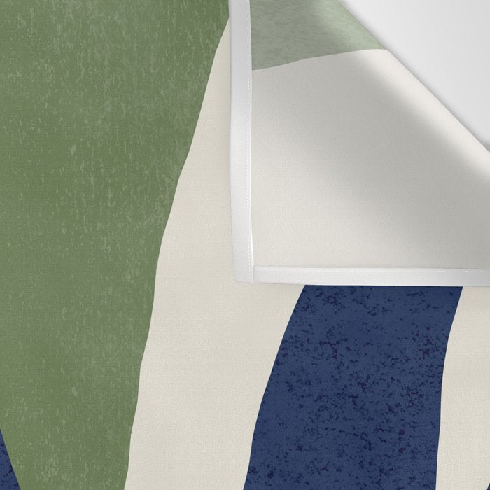 Leaves Minimalism - Navy Green Wall Tapestry Gallery Image 3