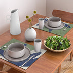 Leaves Minimalism - Navy Green Placemat Gallery Image 2