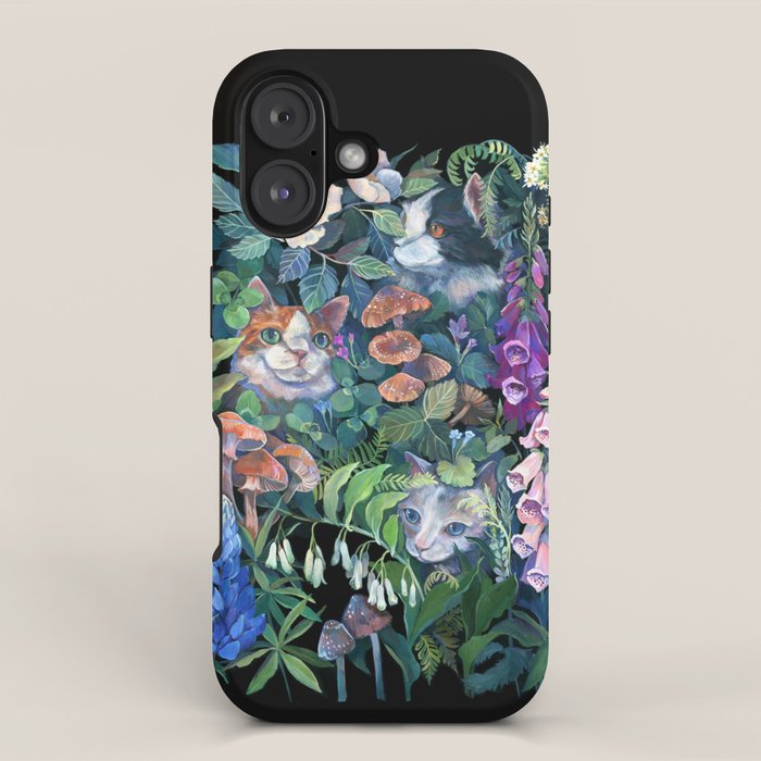 Cats Flower Garden iPhone Case Gallery Image 1