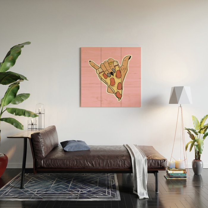 PIZZA SHAKA (LIGHT) Wood Wall Art Gallery Image 2