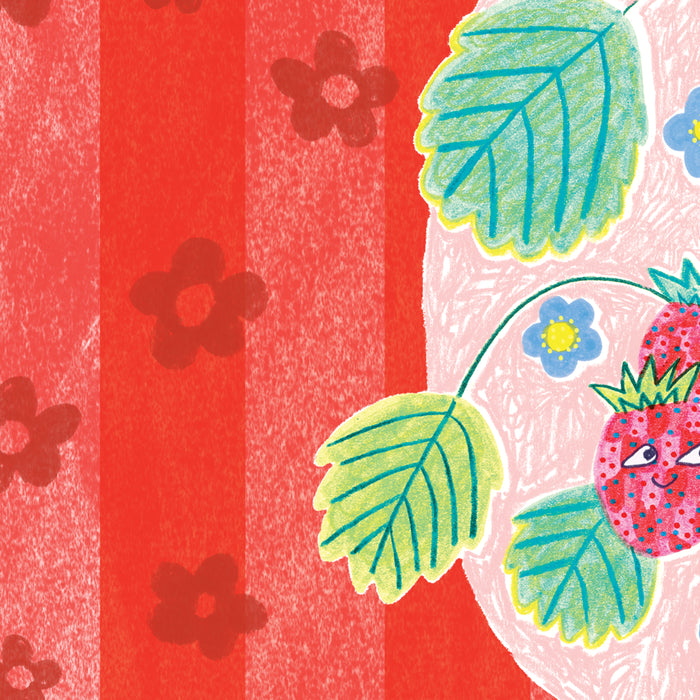 Sweet Strawberry Plant Friends in Red & Pink Coffee Mug Gallery Image 2