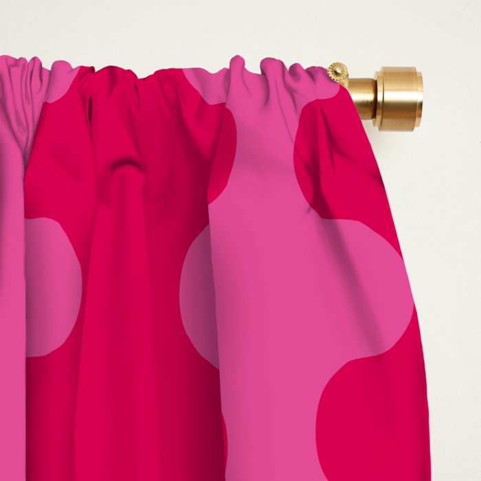 Ogee A-Go-Go Vivid Hot Pink Retro Pop Pattern Window Curtain Gallery Image 2