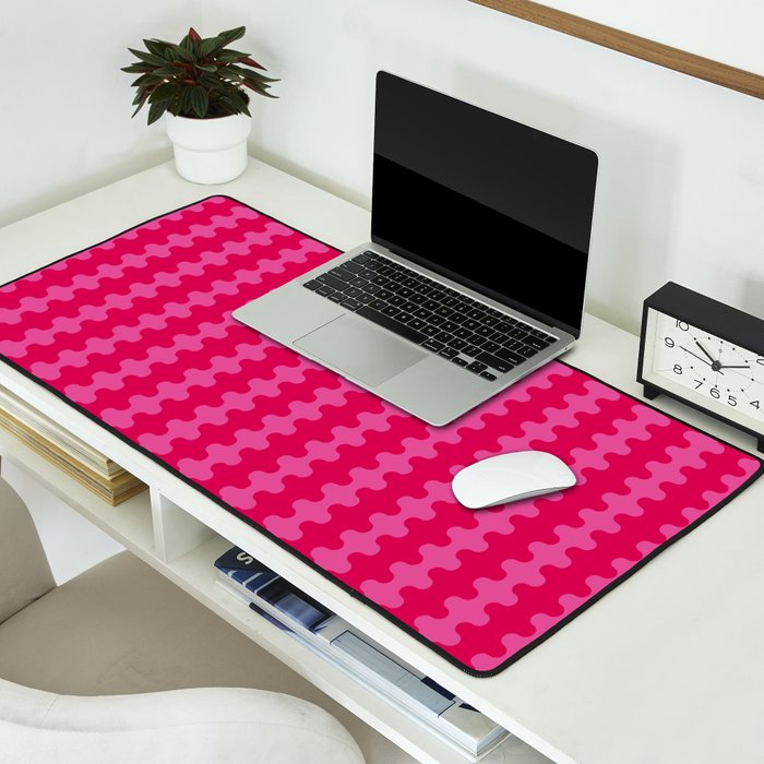 Ogee A-Go-Go Vivid Hot Pink Retro Pop Pattern Desk Mat Gallery Image 2
