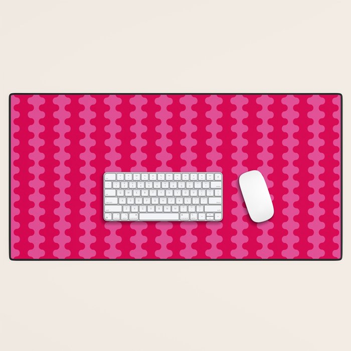 Ogee A-Go-Go Vivid Hot Pink Retro Pop Pattern Desk Mat Gallery Image 1