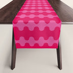 Ogee A-Go-Go Vivid Hot Pink Retro Pop Pattern Table Runner Gallery Image 1