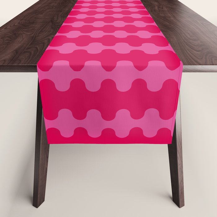 Ogee A-Go-Go Vivid Hot Pink Retro Pop Pattern Table Runner Gallery Image 1