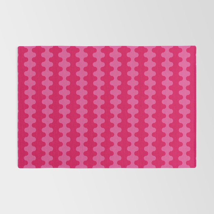 Ogee A-Go-Go Vivid Hot Pink Retro Pop Pattern Rug Gallery Image 2
