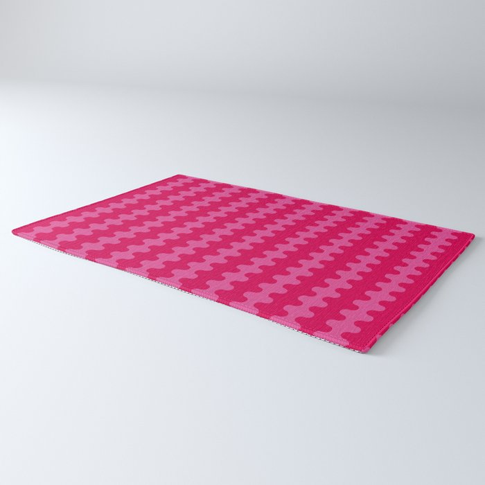 Ogee A-Go-Go Vivid Hot Pink Retro Pop Pattern Rug Gallery Image 3