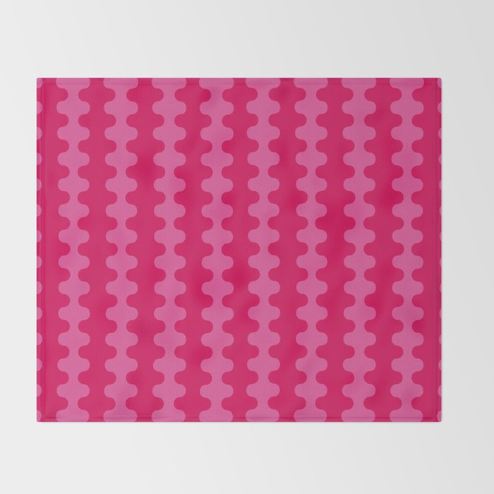 Ogee A-Go-Go Vivid Hot Pink Retro Pop Pattern Throw Blanket Gallery Image 2