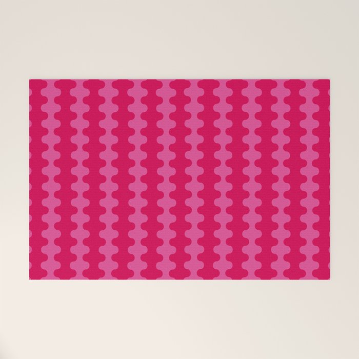Ogee A-Go-Go Vivid Hot Pink Retro Pop Pattern Welcome Mat Gallery Image 1