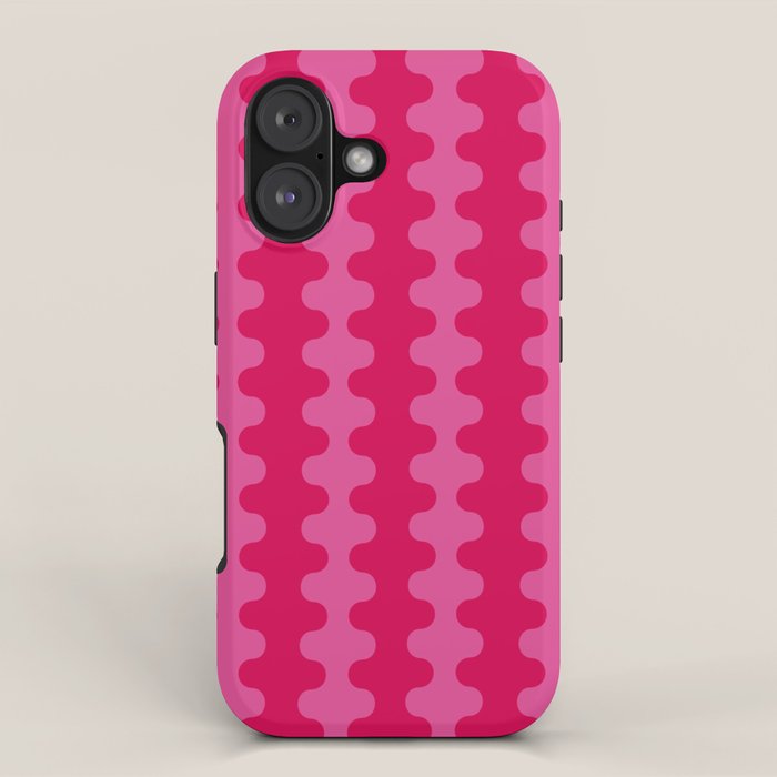 Ogee A-Go-Go Vivid Hot Pink Retro Pop Pattern iPhone Case Gallery Image 1