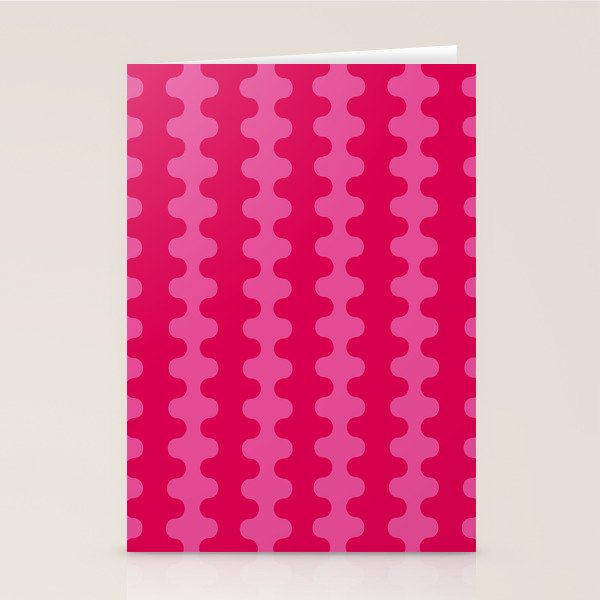 Ogee A-Go-Go Vivid Hot Pink Retro Pop Pattern Stationery Card Gallery Image 1