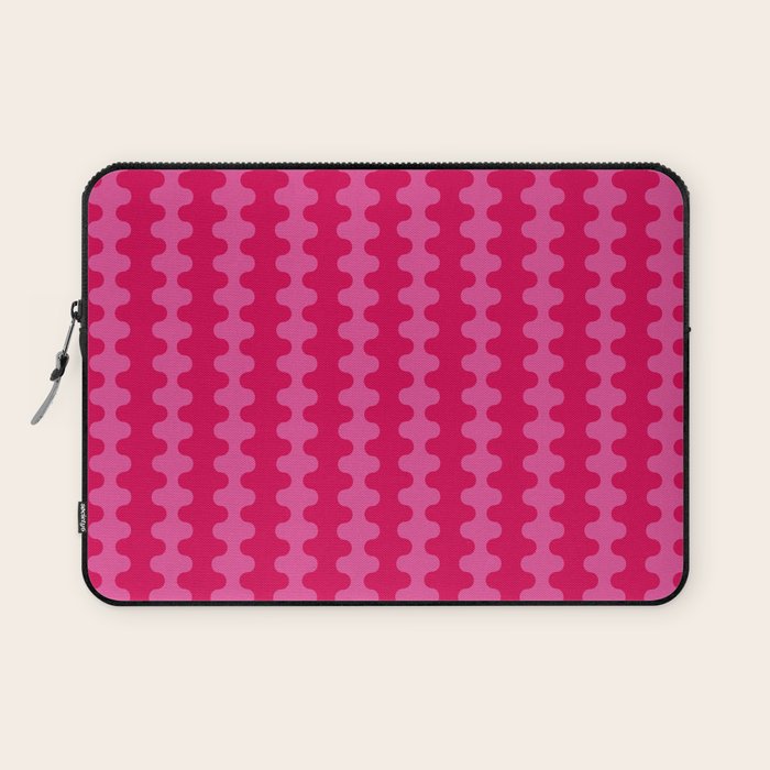 Ogee A-Go-Go Vivid Hot Pink Retro Pop Pattern Laptop Sleeve Gallery Image 1