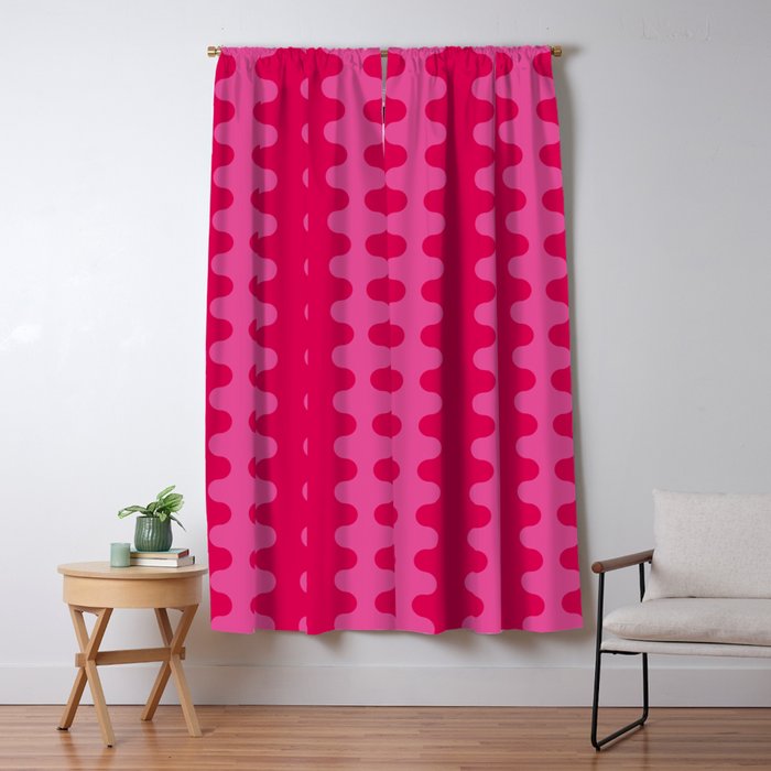 Ogee A-Go-Go Vivid Hot Pink Retro Pop Pattern Window Curtain Gallery Image 5