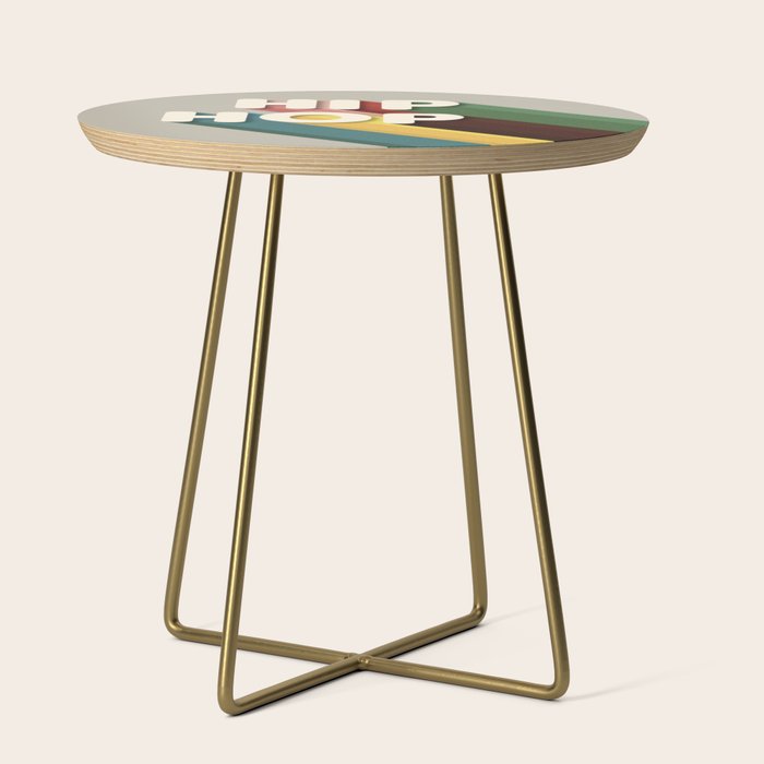 HIP HOP - retro typography Side Table Gallery Image 1