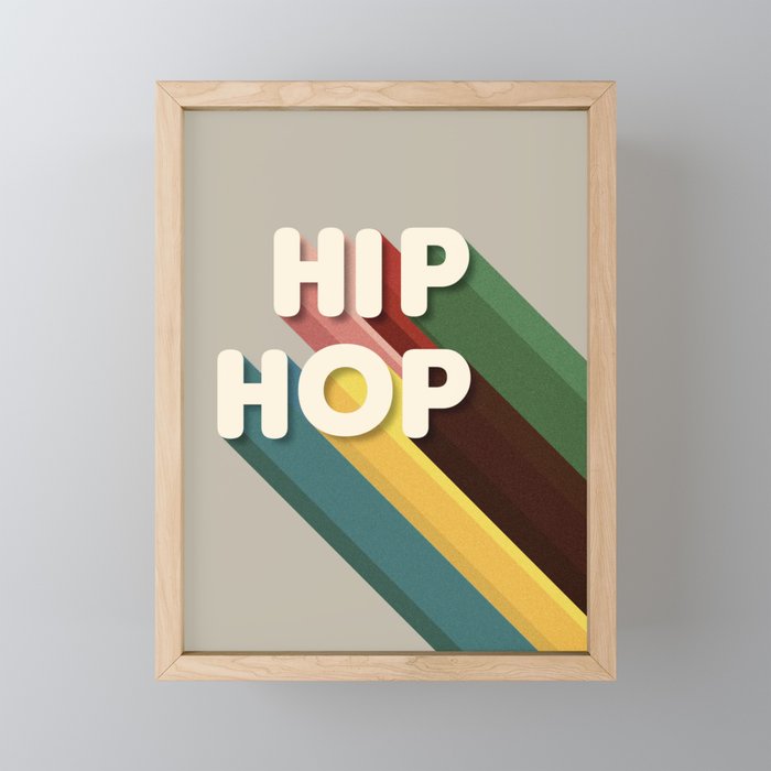 HIP HOP - retro typography Mini Art Print Gallery Image 1