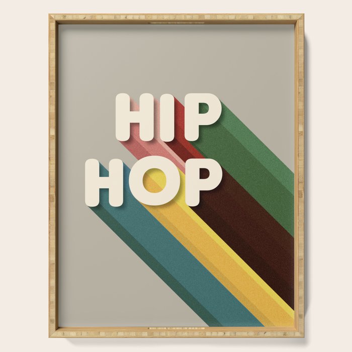 HIP HOP - retro typography Serving Tray Gallery Image 1