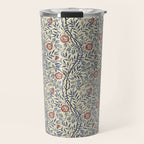 William Morris Sweet Briar Indigo Red Travel Mug Gallery Image 1