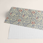 William Morris Sweet Briar Indigo Red Wrapping Paper Gallery Image 2