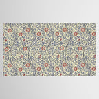William Morris Sweet Briar Indigo Red Tablecloth Gallery Image 2