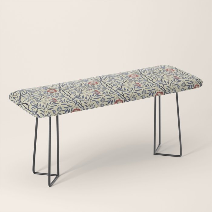 William Morris Sweet Briar Indigo Red Bench Gallery Image 1