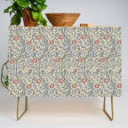 William Morris Sweet Briar Indigo Red Credenza Gallery Image 1