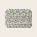 William Morris Sweet Briar Indigo Red Bath Mat Gallery Image 1