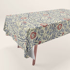 William Morris Sweet Briar Indigo Red Tablecloth Gallery Image 1