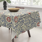 William Morris Sweet Briar Indigo Red Tablecloth Gallery Image 3
