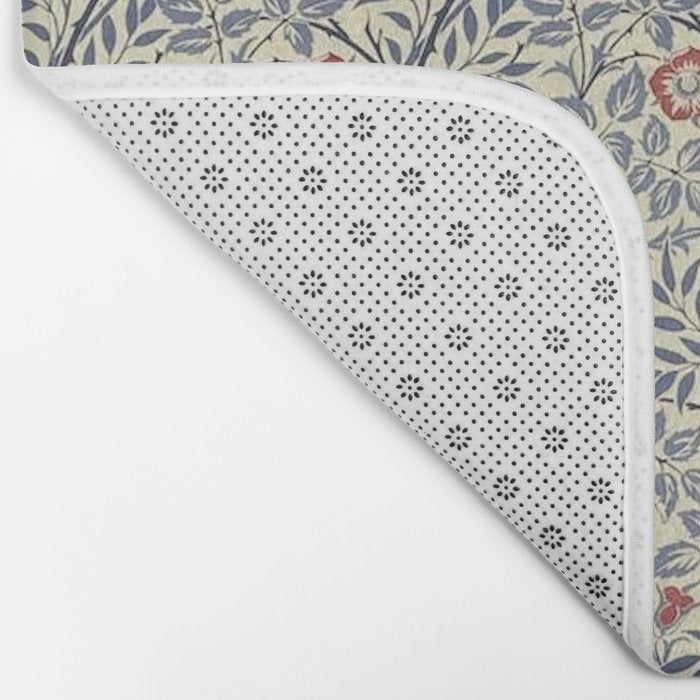 William Morris Sweet Briar Indigo Red Bath Mat Gallery Image 2