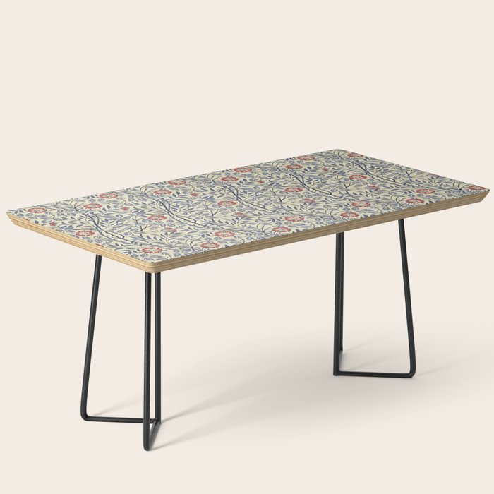 William Morris Sweet Briar Indigo Red Coffee Table Gallery Image 1