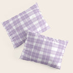Wavy Plaid Lilac White Pillow Sham Gallery Image 3