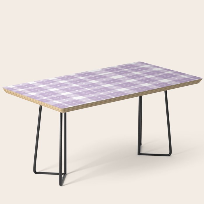 Wavy Plaid Lilac White Coffee Table Gallery Image 1