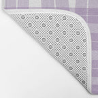 Wavy Plaid Lilac White Bath Mat Gallery Image 2