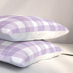 Wavy Plaid Lilac White Pillow Sham Gallery Image 3