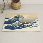 The Great Wave of Pugs Vanilla Sky Rug Gallery Image 1