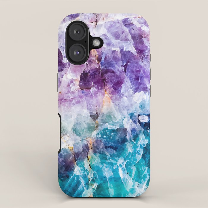 Multicolor quartz texture iPhone Case Gallery Image 1