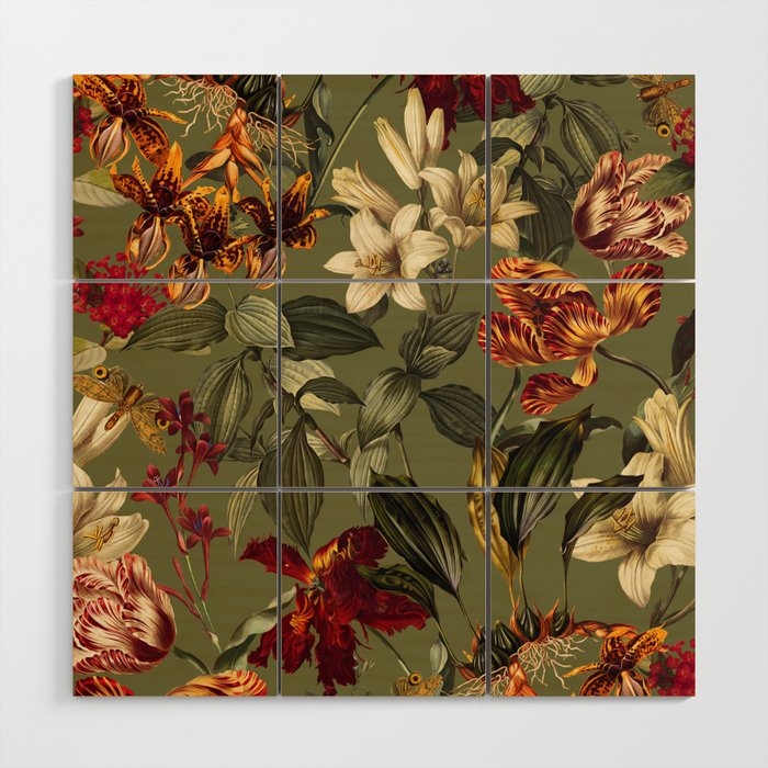 Flower Garden Serenade II Wood Wall Art Gallery Image 1