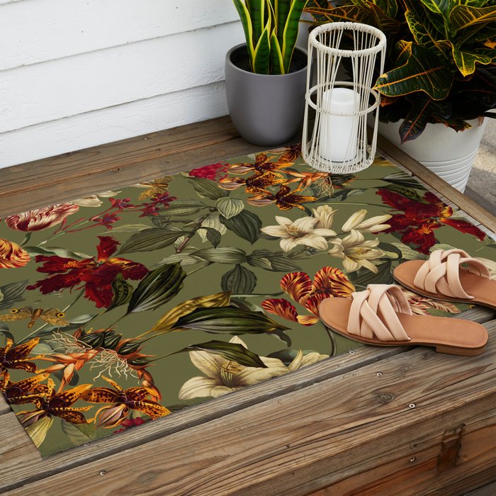Flower Garden Serenade II Outdoor Rug Gallery Image 2